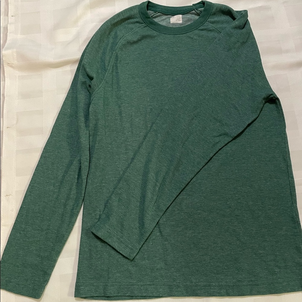 Mens Long Sleeved Green Shirt